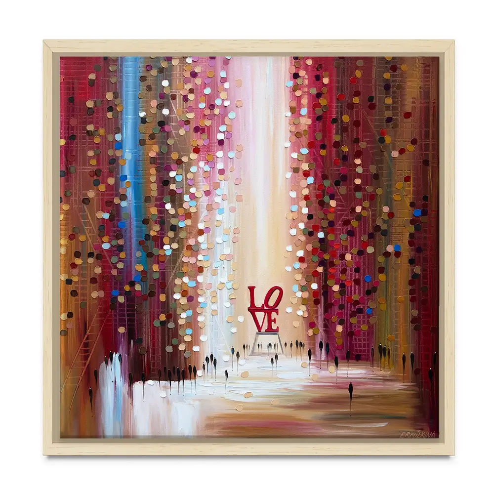 City Love Square Canvas Print City Love Square Canvas Print wall art product Ekaterina Ermilkina