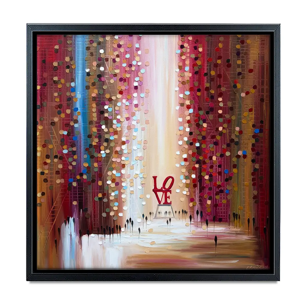 City Love Square Canvas Print City Love Square Canvas Print wall art product Ekaterina Ermilkina