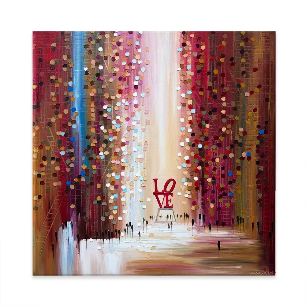 City Love Square Canvas Print City Love Square Canvas Print wall art product Ekaterina Ermilkina