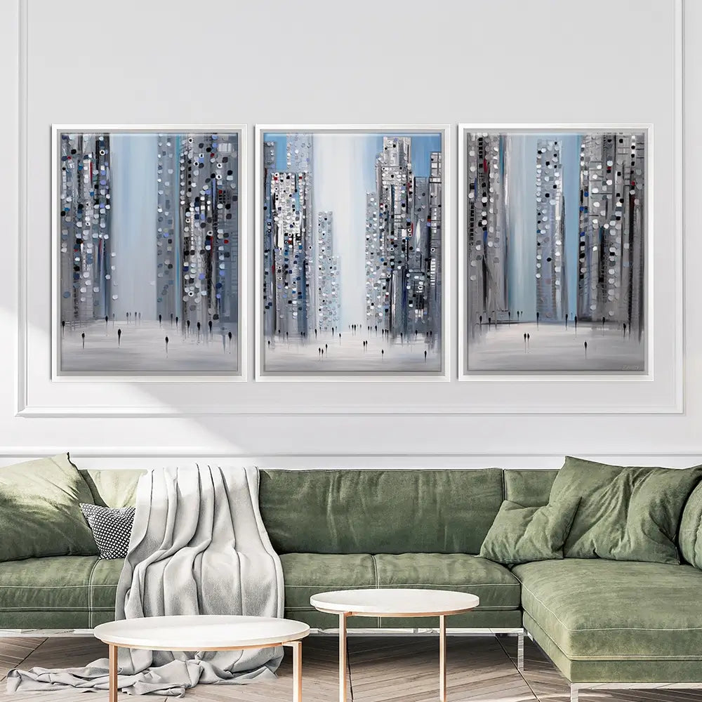 City Pulse Trio Canvas Print City Pulse Trio Canvas Print wall art product Ekaterina Ermilkina