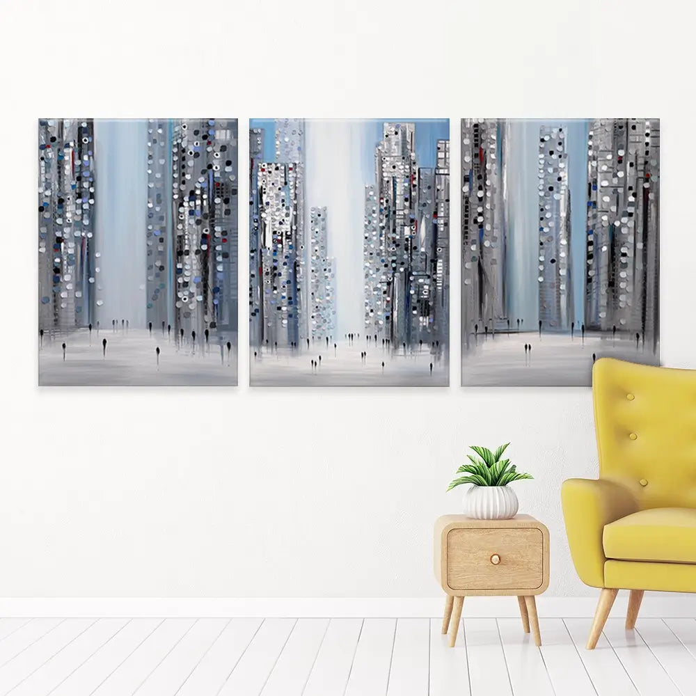 City Pulse Trio Canvas Print City Pulse Trio Canvas Print wall art product Ekaterina Ermilkina
