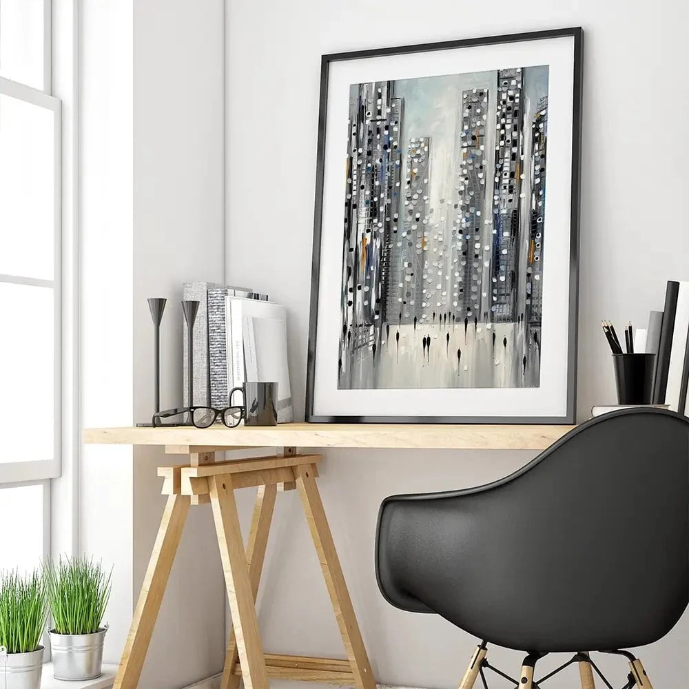 City Reflections Framed Art Print City Reflections Framed Art Print wall art product Ekaterina Ermilkina