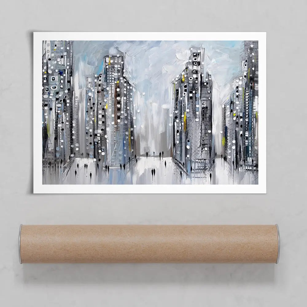 City Street Scene Art Print City Street Scene Art Print wall art product Ekaterina Ermilkina