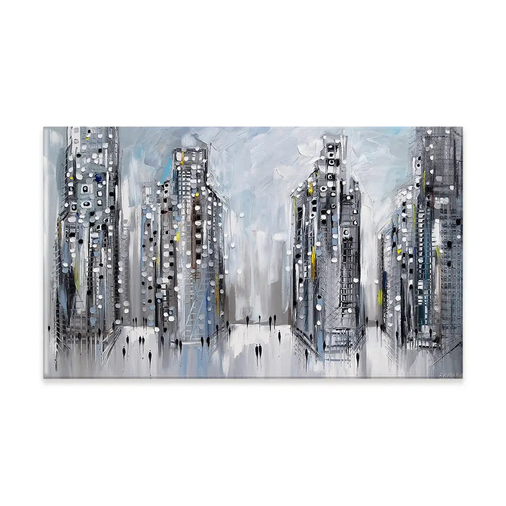 City Street Scene Canvas Print City Street Scene Canvas Print wall art product Ekaterina Ermilkina