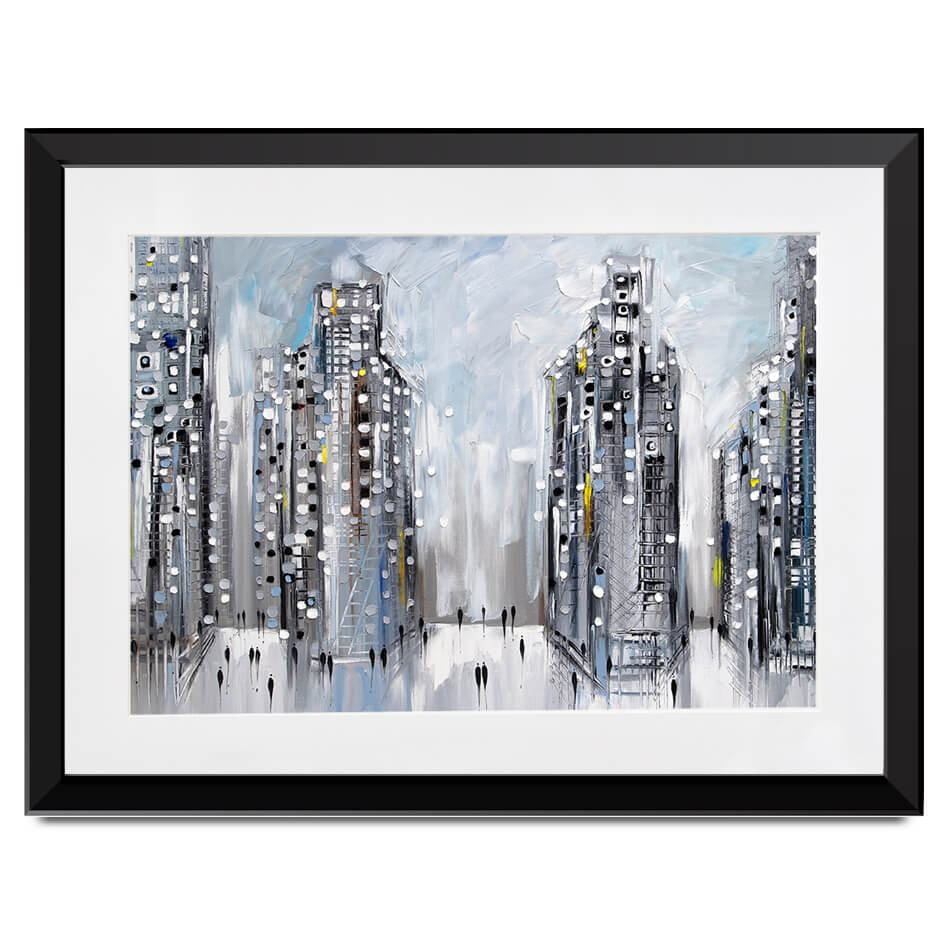 City Street Scene Framed Art Print City Street Scene Framed Art Print wall art product Ekaterina Ermilkina