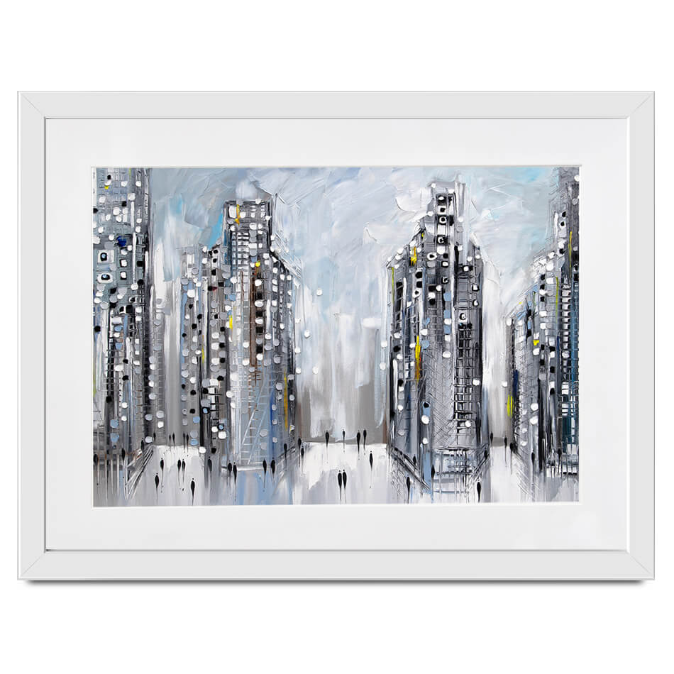 City Street Scene Framed Art Print City Street Scene Framed Art Print wall art product Ekaterina Ermilkina