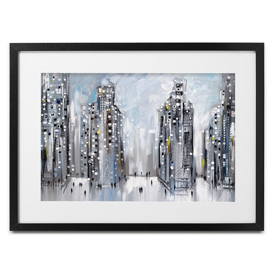 City Street Scene Framed Art Print wall art product Ekaterina Ermilkina / Independent