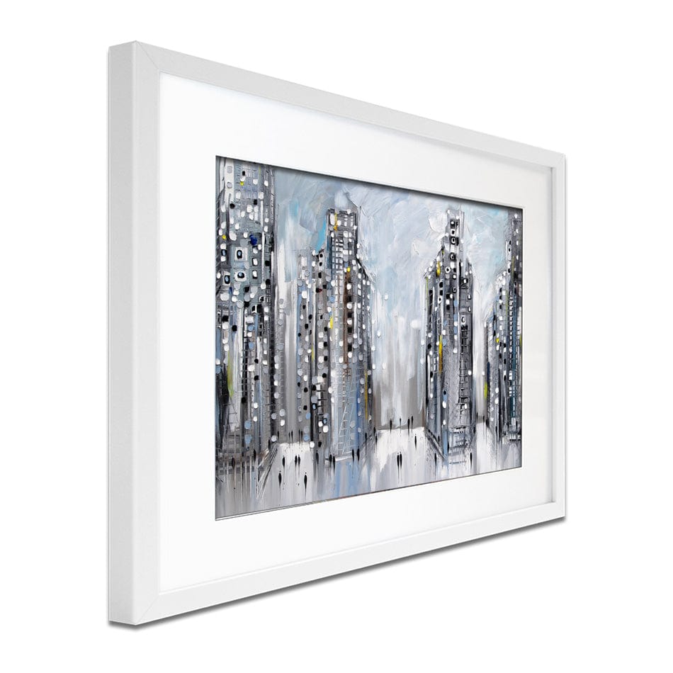 City Street Scene Framed Art Print wall art product Ekaterina Ermilkina / Independent