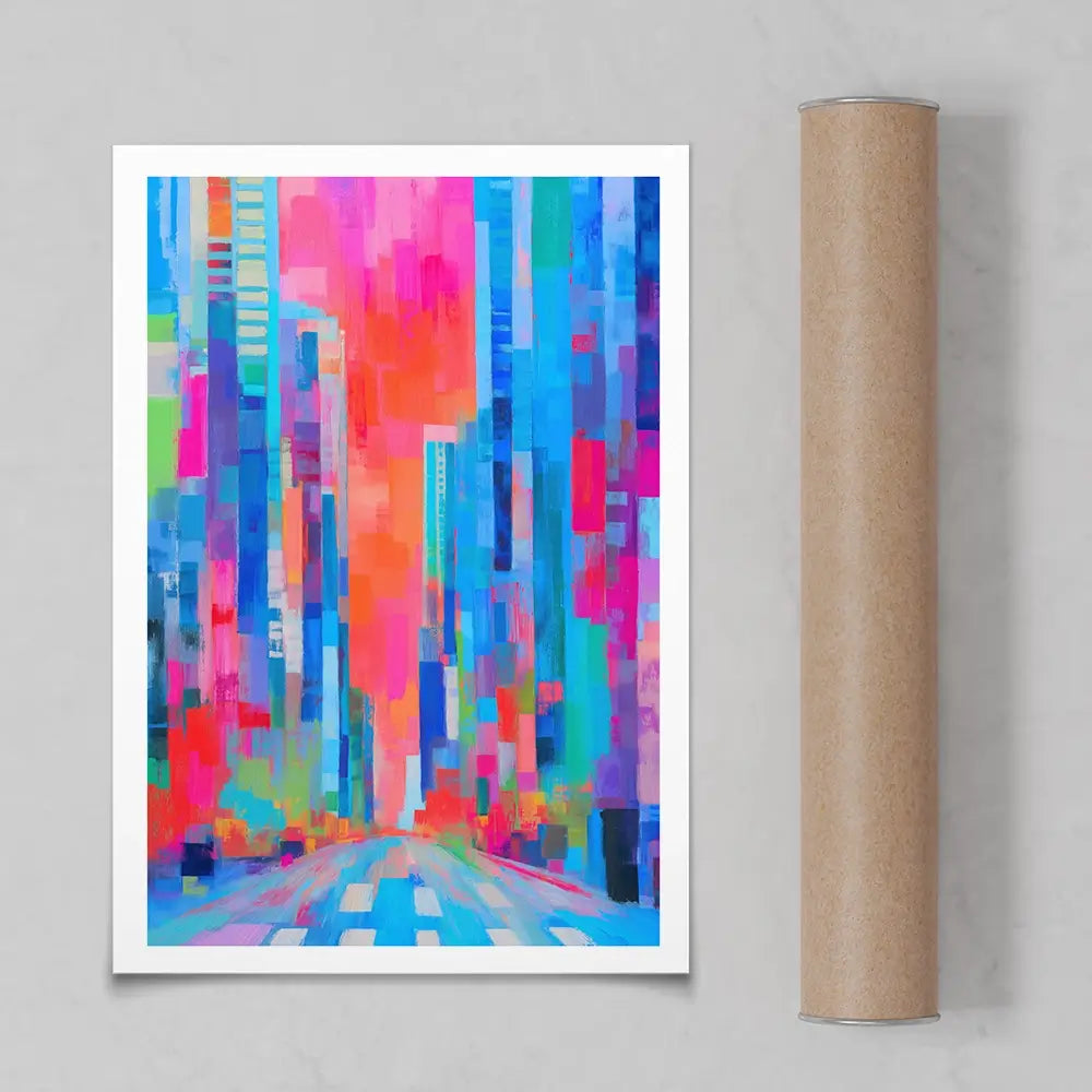 City Sunrise In Colour Art Print City Sunrise In Colour Art Print wall art product Chromatic Storm Studio