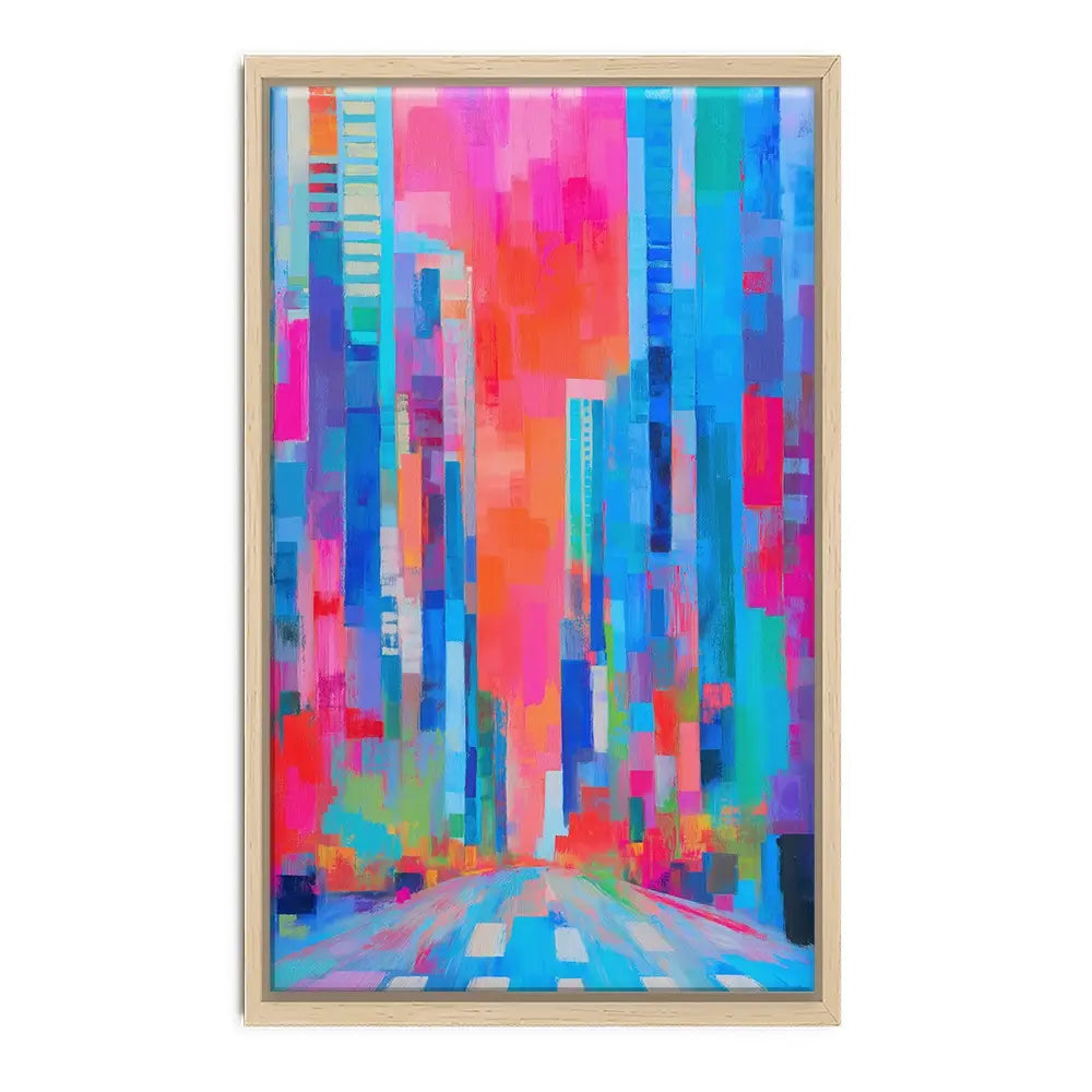 City Sunrise In Colour Canvas Print City Sunrise In Colour Canvas Print wall art product Chromatic Storm Studio
