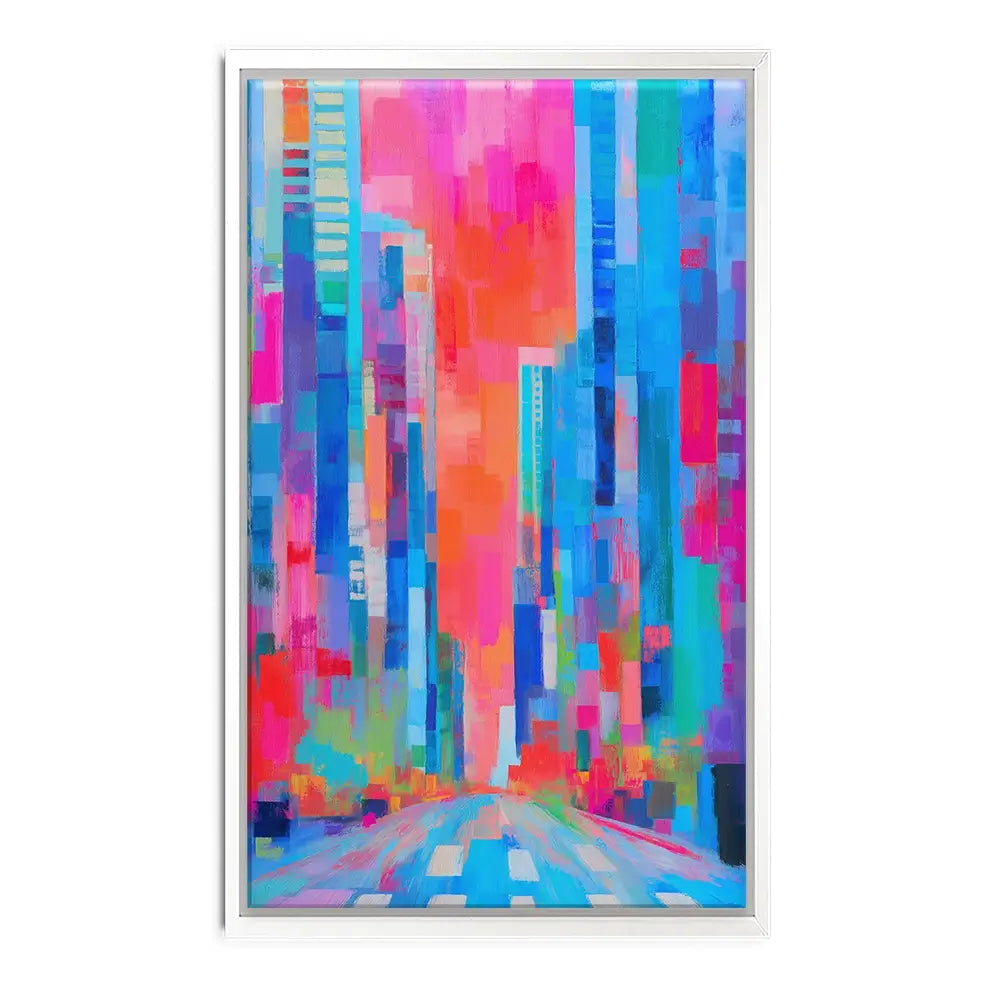 City Sunrise In Colour Canvas Print City Sunrise In Colour Canvas Print wall art product Chromatic Storm Studio