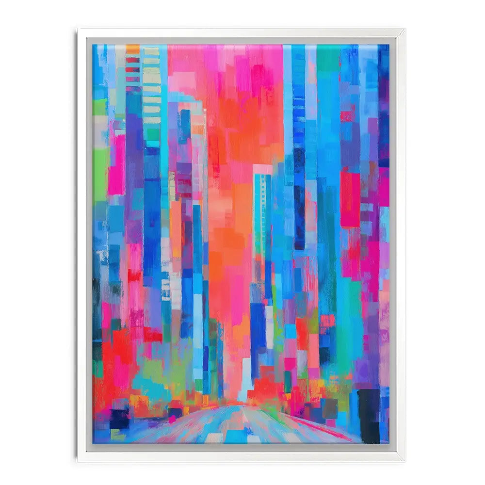 City Sunrise In Colour Canvas Print City Sunrise In Colour Canvas Print wall art product Chromatic Storm Studio