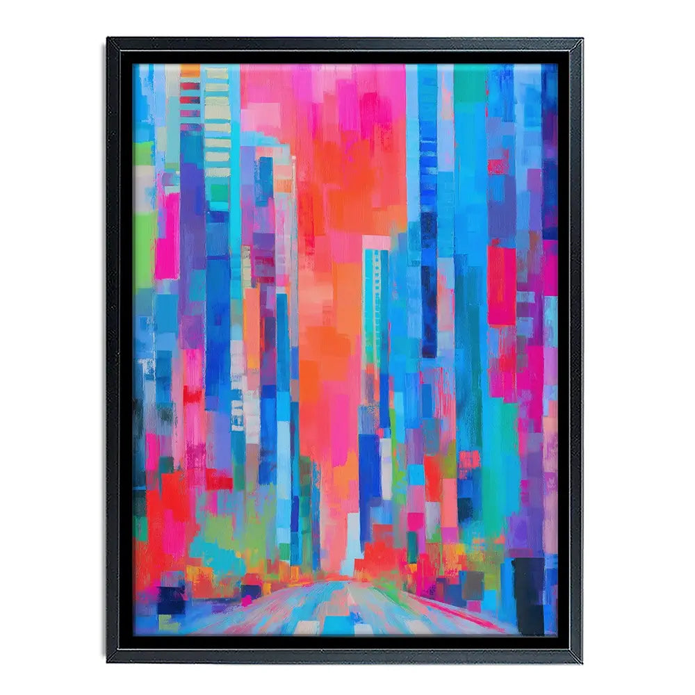 City Sunrise In Colour Canvas Print City Sunrise In Colour Canvas Print wall art product Chromatic Storm Studio
