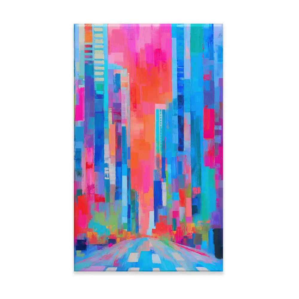 City Sunrise In Colour Canvas Print City Sunrise In Colour Canvas Print wall art product Chromatic Storm Studio