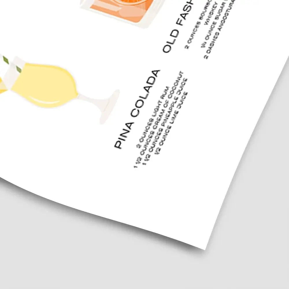 Classic Cocktails Art Print Classic Cocktails Art Print wall art product Art Print Shop