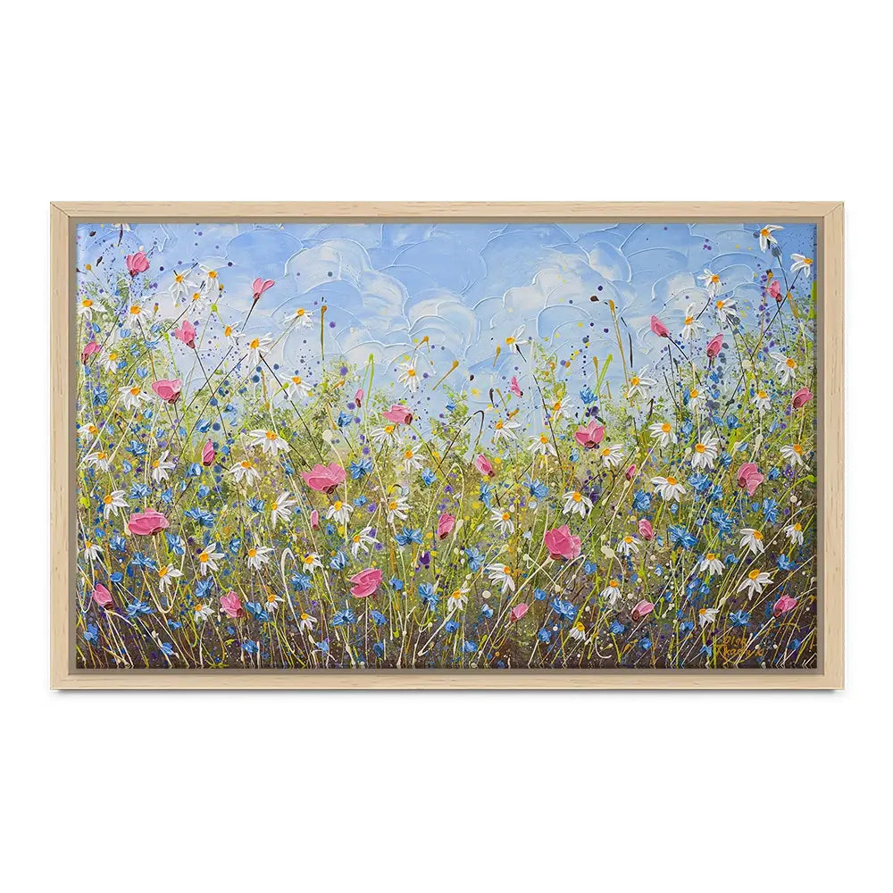 Clouds Over Daisies Canvas Print Clouds Over Daisies Canvas Print wall art product Olga Tkachyk