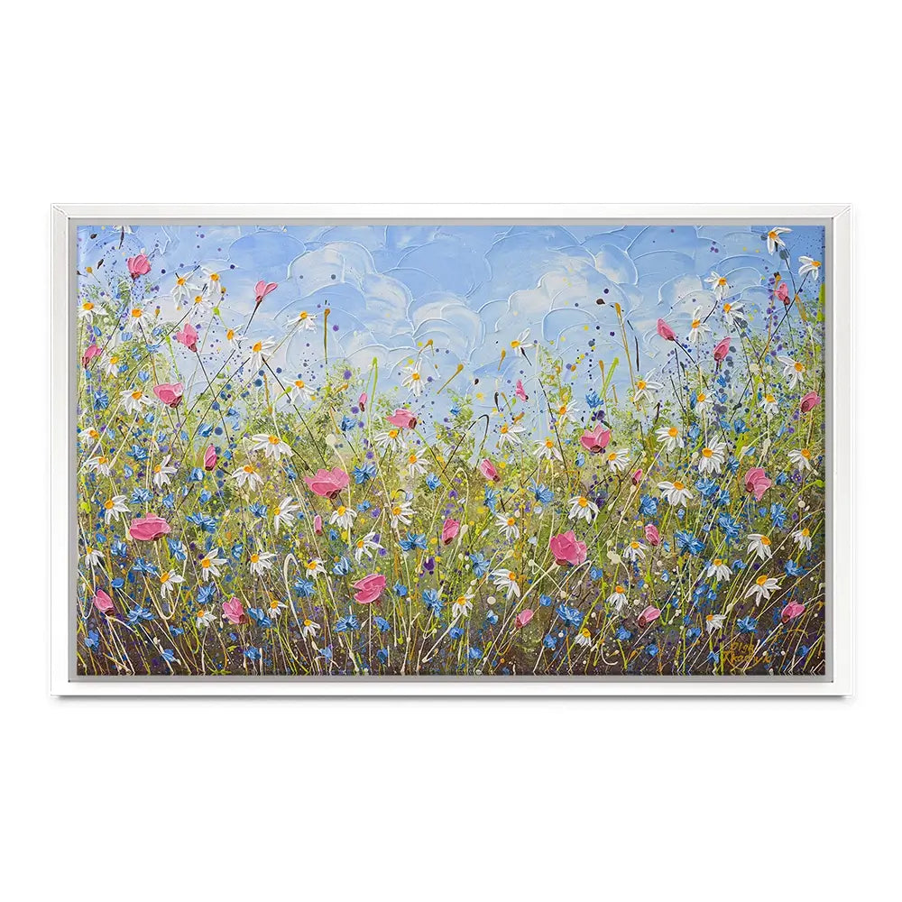 Clouds Over Daisies Canvas Print Clouds Over Daisies Canvas Print wall art product Olga Tkachyk