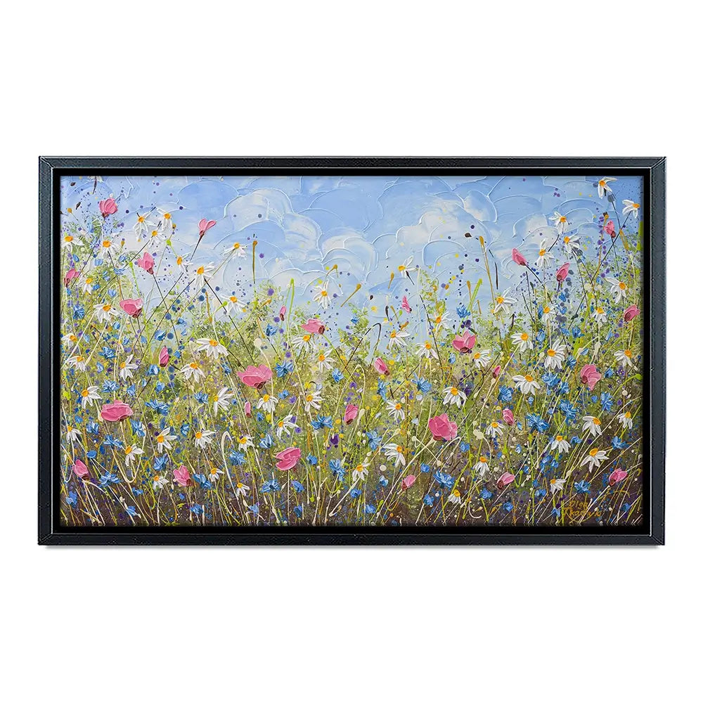 Clouds Over Daisies Canvas Print Clouds Over Daisies Canvas Print wall art product Olga Tkachyk