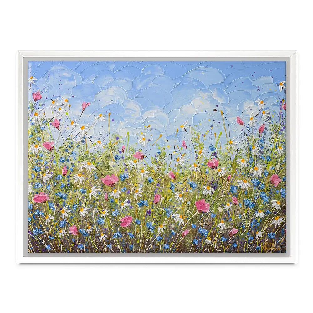 Clouds Over Daisies Canvas Print Clouds Over Daisies Canvas Print wall art product Olga Tkachyk