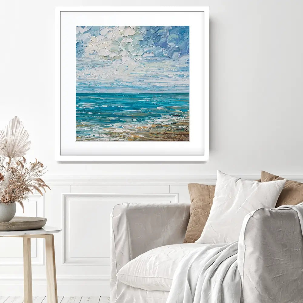 Clouds Square Framed Art Print Clouds Square Framed Art Print wall art product Art Print Shop