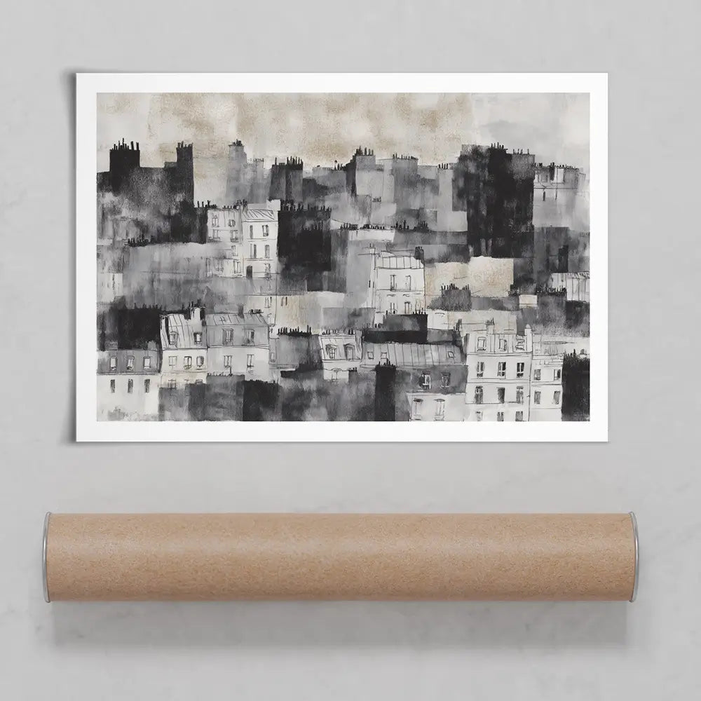 Cloudy Paris Art Print Cloudy Paris Art Print wall art product Chromatic Storm Studio