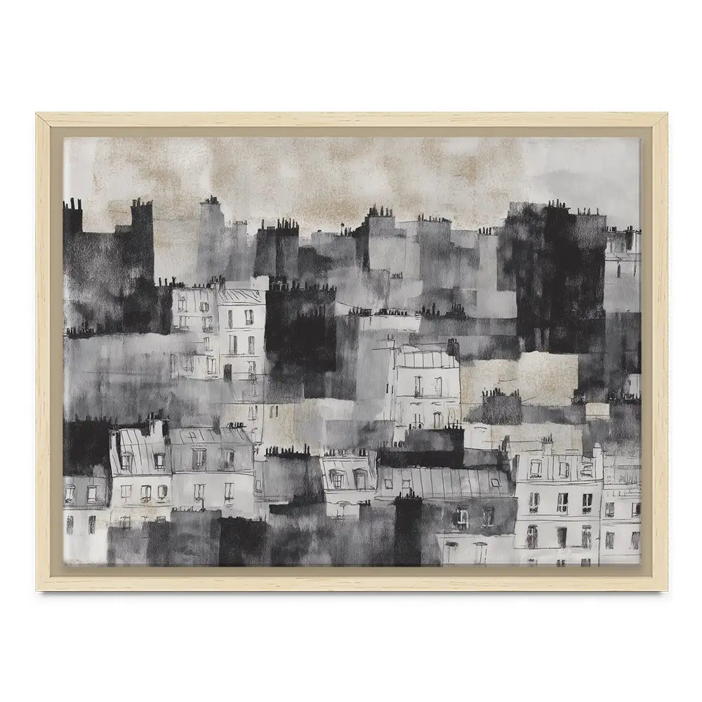 Cloudy Paris Canvas Print Cloudy Paris Canvas Print wall art product Chromatic Storm Studio