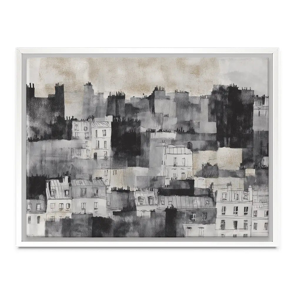 Cloudy Paris Canvas Print Cloudy Paris Canvas Print wall art product Chromatic Storm Studio