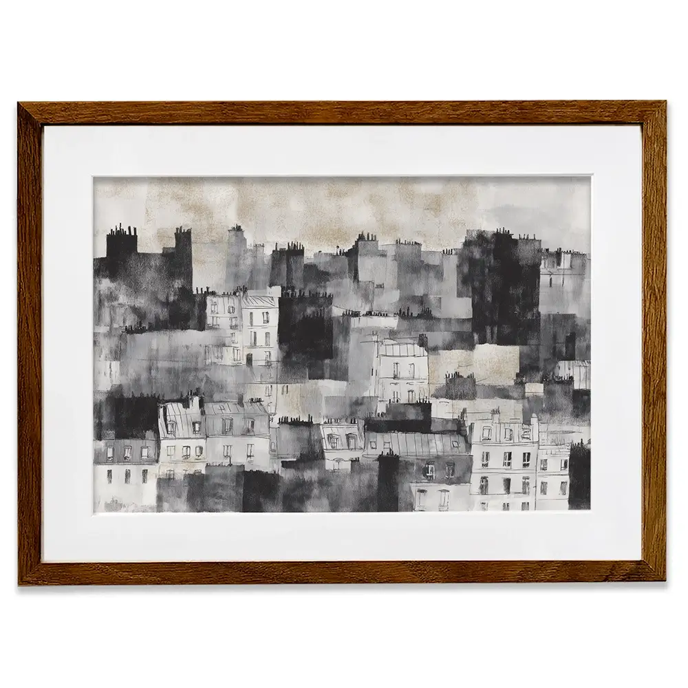 Cloudy Paris Framed Art Print Cloudy Paris Framed Art Print wall art product Chromatic Storm Studio