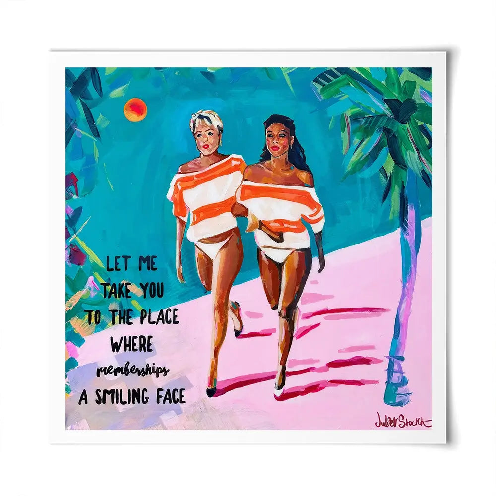 Club Tropicana Square Art Print Club Tropicana Square Art Print wall art product Juliet Stockton