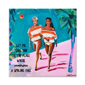 Club Tropicana Square Canvas Print Club Tropicana Square Canvas Print wall art product Juliet Stockton