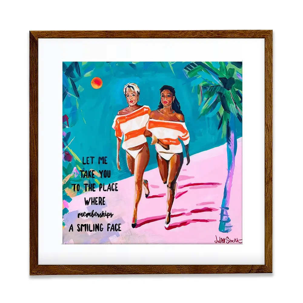 Club Tropicana Square Framed Art Print Club Tropicana Square Framed Art Print wall art product Juliet Stockton