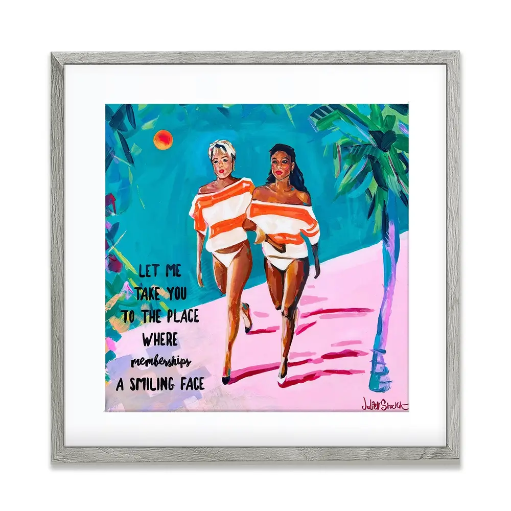 Club Tropicana Square Framed Art Print Club Tropicana Square Framed Art Print wall art product Juliet Stockton
