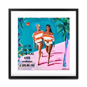 Club Tropicana Square Framed Art Print Club Tropicana Square Framed Art Print wall art product Juliet Stockton