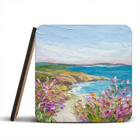 Coastal Blooms Coaster Set Coastal Blooms Coaster Set wall art product Olga Tkachyk