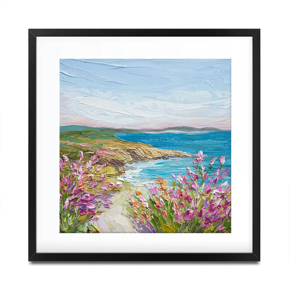 Coastal Blooms Square Framed Art Print Coastal Blooms Square Framed Art Print wall art product Olga Tkachyk