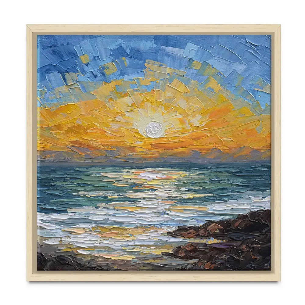 Coastal Calm Square Canvas Print Coastal Calm Square Canvas Print wall art product Olga Tkachyk