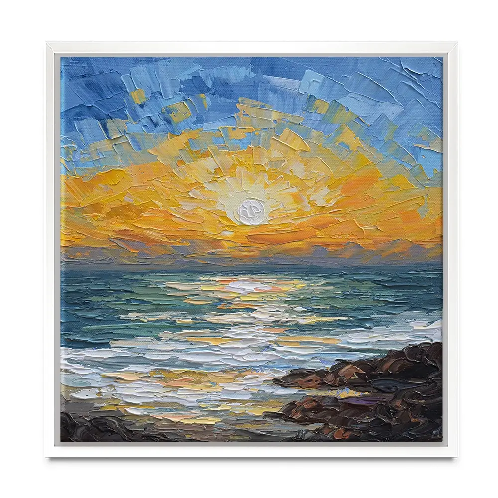 Coastal Calm Square Canvas Print Coastal Calm Square Canvas Print wall art product Olga Tkachyk