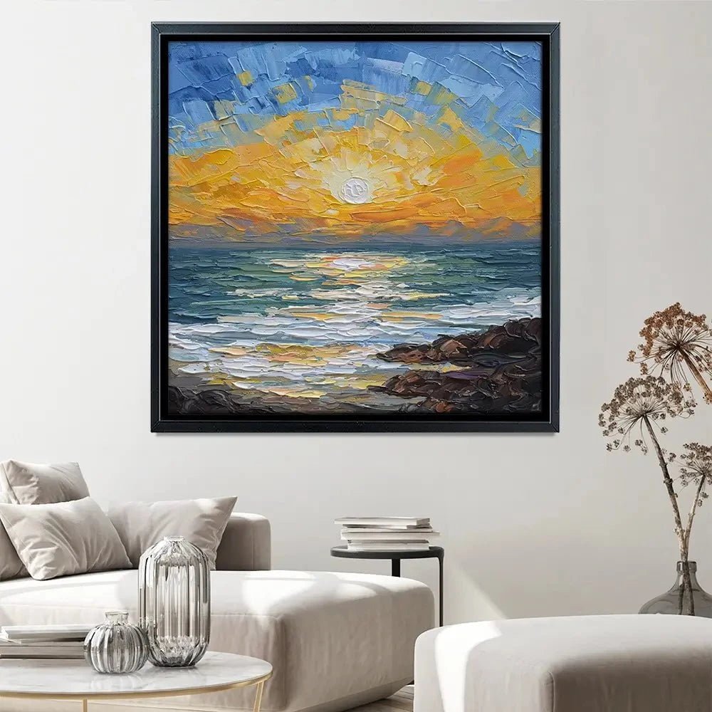 Coastal Calm Square Canvas Print Coastal Calm Square Canvas Print wall art product Olga Tkachyk