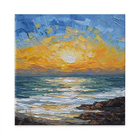 Coastal Calm Square Canvas Print Coastal Calm Square Canvas Print wall art product Olga Tkachyk