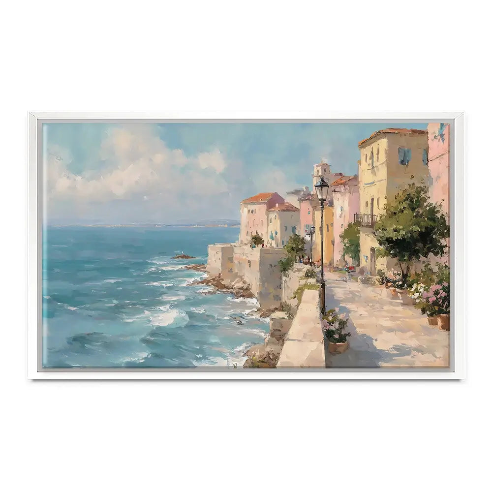 Coastal City Strip Canvas Print Coastal City Strip Canvas Print wall art product Art by Özge - Independent