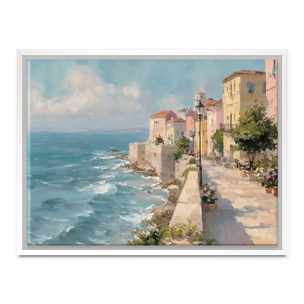 Coastal City Strip Canvas Print Coastal City Strip Canvas Print wall art product Art by Özge - Independent