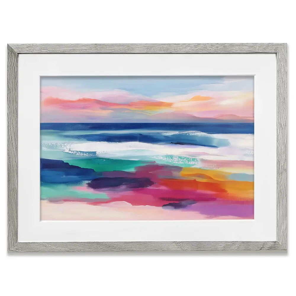 Coastal Dawn Framed Art Print Coastal Dawn Framed Art Print wall art product Chromatic Storm Studio