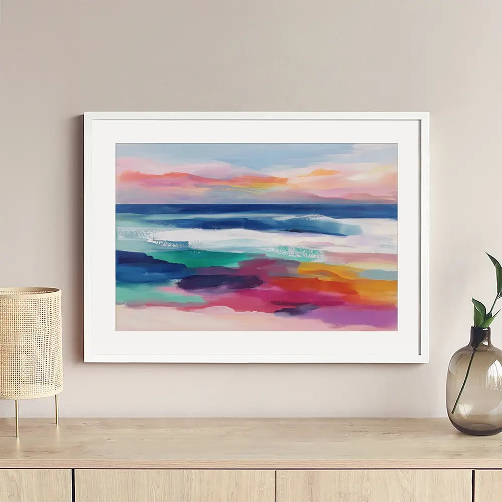 Coastal Dawn Framed Art Print Coastal Dawn Framed Art Print wall art product Chromatic Storm Studio