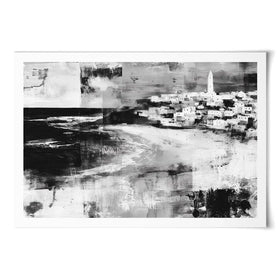 Coastal Lighthouse Town Art Print Coastal Lighthouse Town Art Print wall art product Chromatic Storm Studio