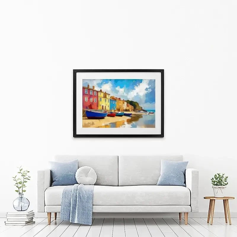 Coastal Town Framed Art Print Coastal Town Framed Art Print wall art product David Alexander Elder