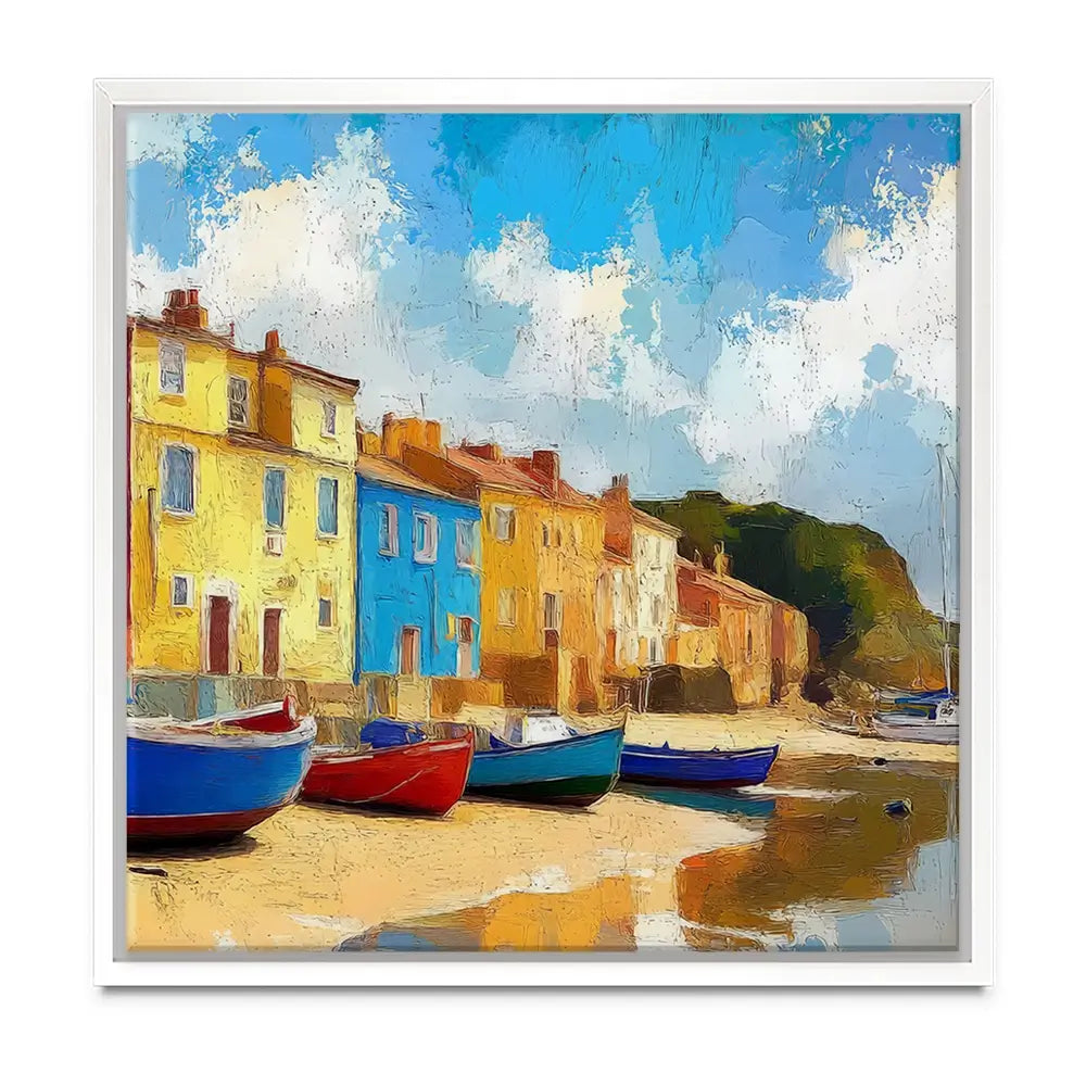 Coastal Town Oversized Canvas Print Coastal Town Oversized Canvas Print wall art product Art Print Shop