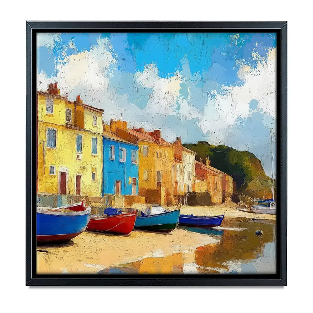 Coastal Town Oversized Canvas Print Coastal Town Oversized Canvas Print wall art product Art Print Shop