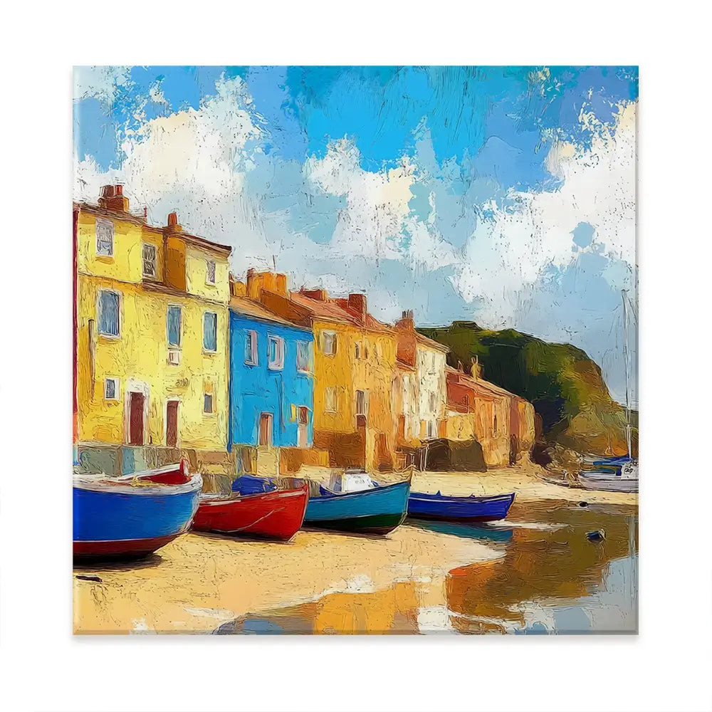 Coastal Town Oversized Canvas Print Coastal Town Oversized Canvas Print wall art product Art Print Shop