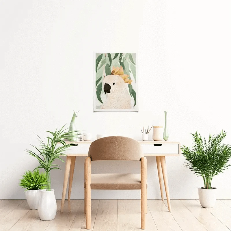Cockatoo Amongst The Leaves Art Print Cockatoo Amongst The Leaves Art Print wall art product Sarah Manovski