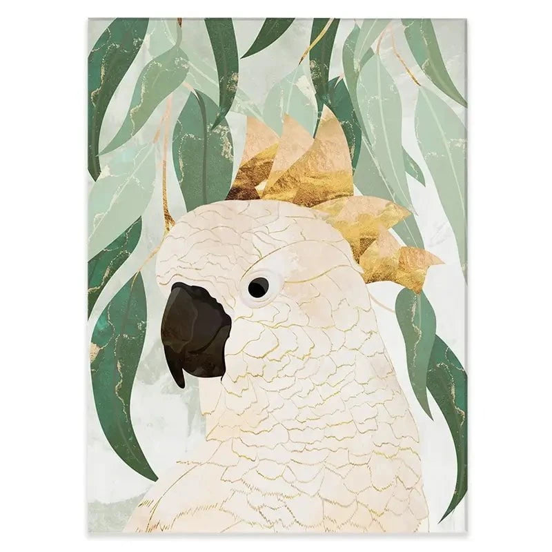 Cockatoo Amongst The Leaves Canvas Print Cockatoo Amongst The Leaves Canvas Print wall art product Sarah Manovski